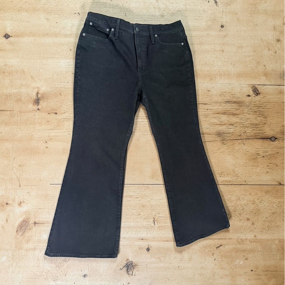 Madewell The Perfect Vintage Flare Jean in Sherborn Wash Black sz 33